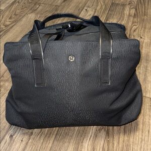 Lululemon Black Patterned Duffle Bag